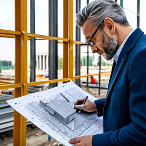 **

"A professional architect, fully clothed in a stylish, modest business outfit, reviewing blueprints on a construction site in Milan. Modern architecture in the background. Safe for work, appropriate content, perfect anatomy, natural proportions, professional, family-friendly, high resolution."

**