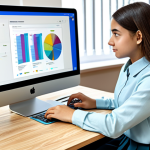 디지털 학습 환경에서의 새로운 기술 동향 - Personalized Learning with AI**

"A young woman wearing a modest blouse and skirt, sitting at a desk...